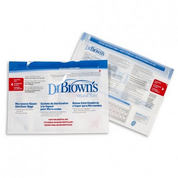 Продукт Dr.Brown's - Торбички за стерилизация в микровълнова 5бр - 0 - BG Hlapeta